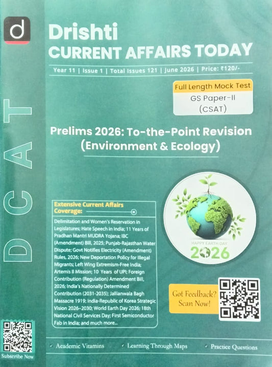 Drishti Current Affairs Today June 2026 English Monthly Magazine Environment and Ecology Special