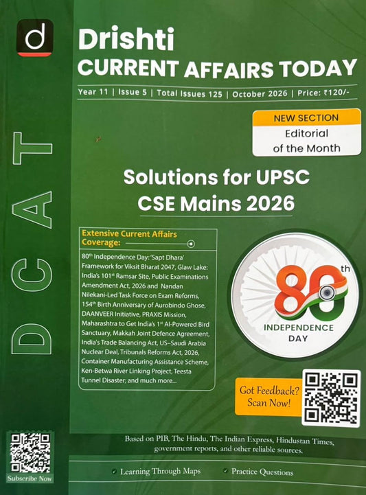 Drishti Current Affairs Today October 2026 English Monthly Magazine
