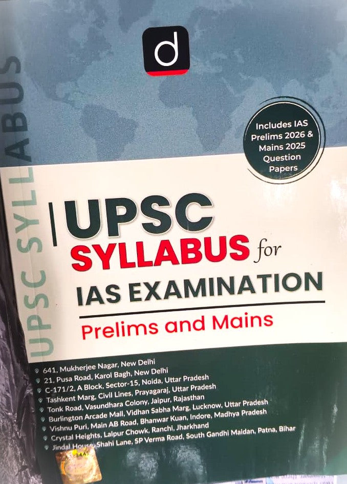 Drishti IAS UPSC Syllabus For IAS Examination Prelims And Mains Exam Books UPSC Exams Important Book Includes IAS Prelims 2026 and Mains 2025 Question Papers