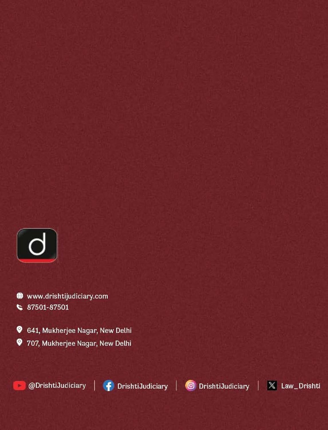 Drishti Judiciary Civil Law-1 Classnotes for Judiciary Exams Judiciary Foundation Course Prelims + Mains For Civil Judge APO ADA and Law Competitive Exams