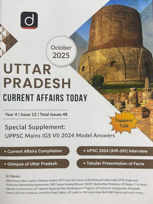 Drishti Uttar Pradesh Current Affairs Today October 2025 English Monthly Magazine 