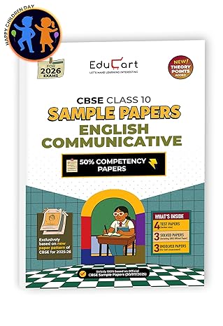 EduCart CBSE 2025-2026 Class 10 English Communicative Sample Papers Step By Step Practice