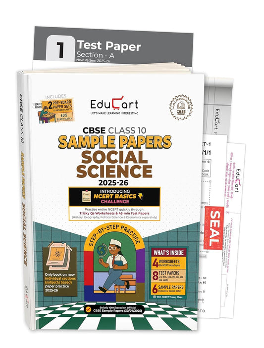  EduCart CBSE 2025 2026 Class 10 Social Science Sample Papers Step By Step Practice
