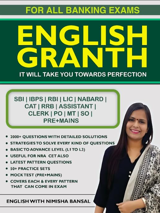 English Granth for All Banking Exams By Nimisha Bansal Latest Pattern Question Competitive Exams Latest And New Syllabus English With Nimisha Bansal