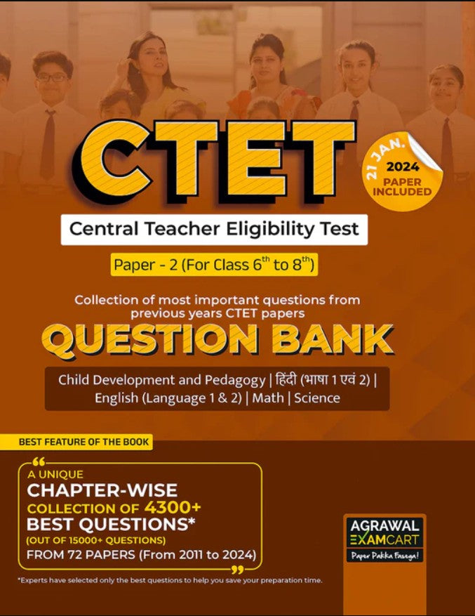 Examcart CTET 2026 Paper 2 Math and Science Class 6 To 8 Question Bank for 2026 Exam in English