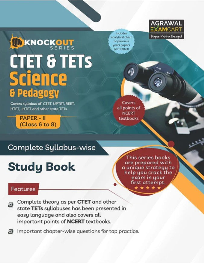Examcart CTET and TETs Science and Pedagogy Paper 2 Study Book for 2026 Exams in English