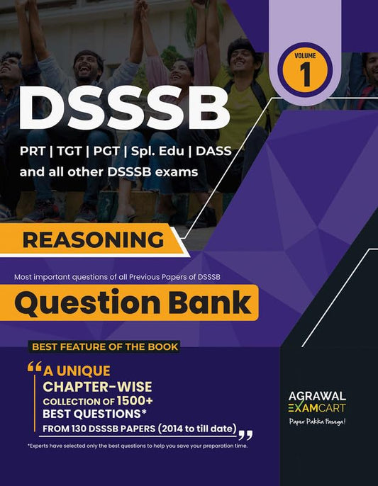 Examcart DSSSB Reasoning Question Bank | 1500+ MCQs | English Medium