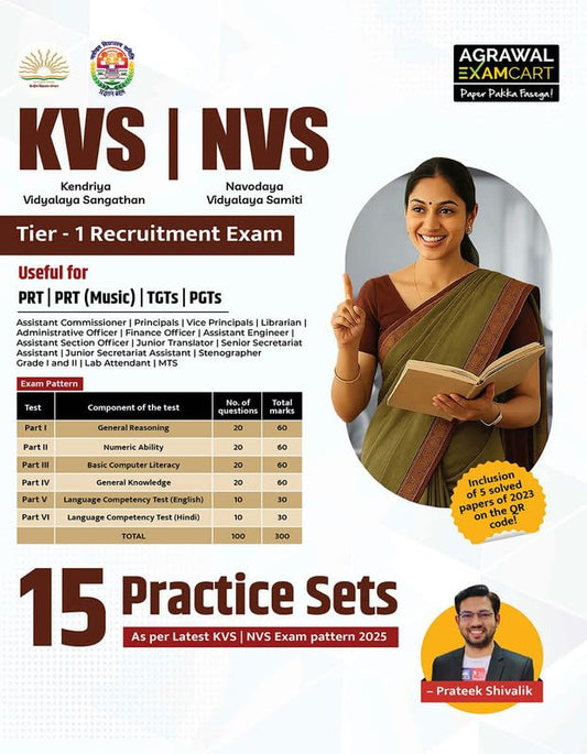 Examcart KVS NVS Tier 1 PRT PRT Music TGT PGT 2026 Practice Sets Book By Prateek Shivalik Sir In English 