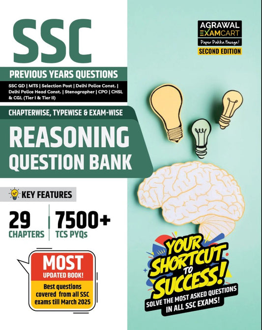  Examcart Latest SSC Reasoning Question Bank For SSC GD MTS Delhi Police Selection Post Stenographer CHSL CPO and CGL Tier 1 and 2 2026 Exam in English