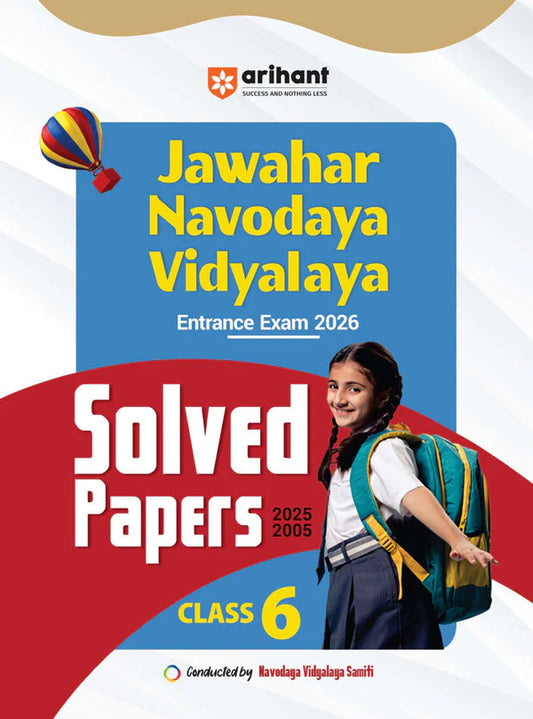 Arihant Jawahar Navodaya Vidhyalya Class 6 Entrance Exam 2026 Solved Papers 2025-2005 English Medium With Khatu Shyam Sticker