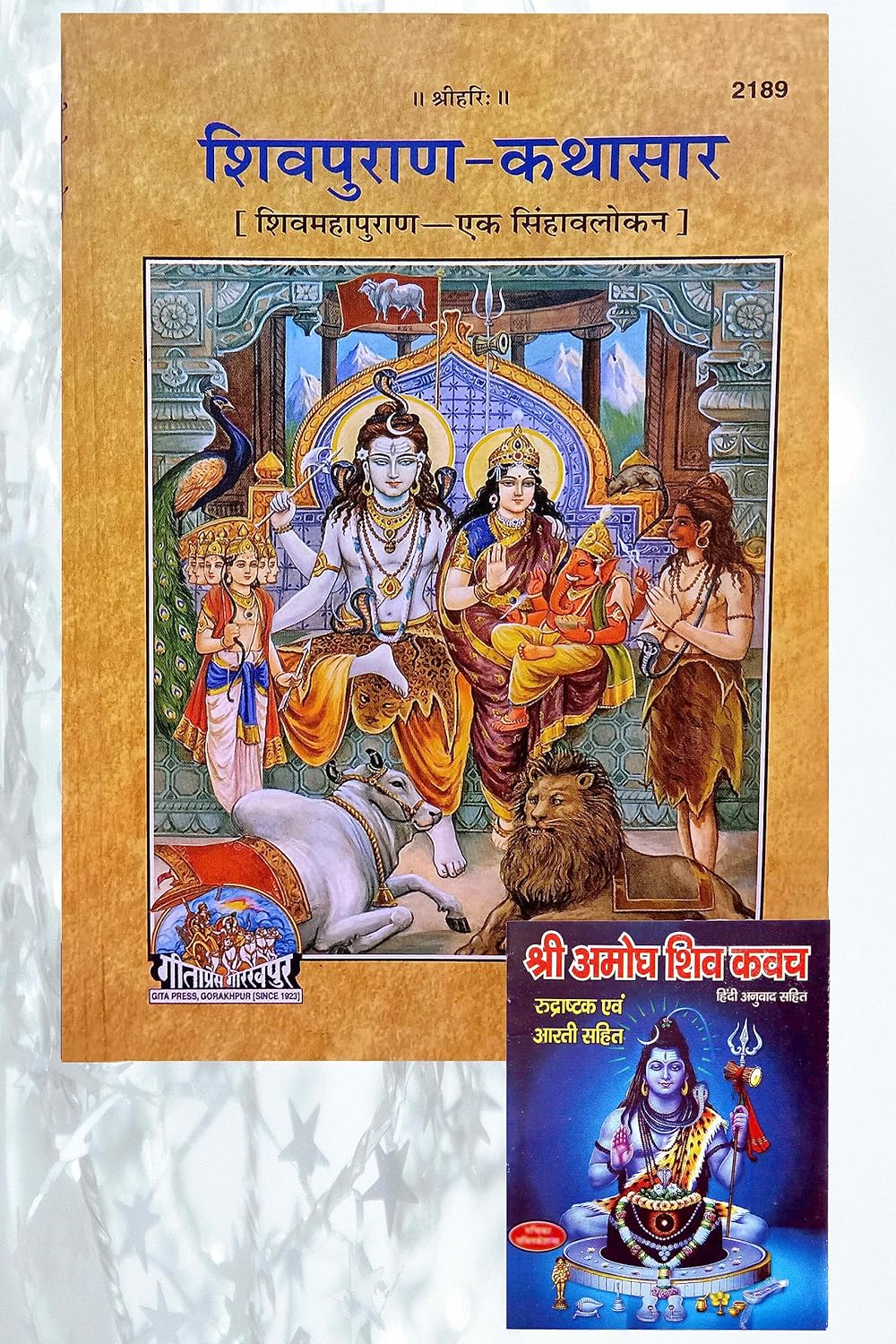 Gita Press Gorakhpur Shiv Puran Katha Saar With Amogh Shiv Kavach Cobo Set Of 2 Books With Free Shree Shivay Namastubhyam