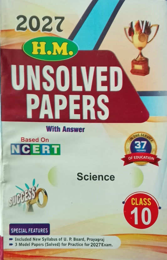 HM UP Board Exam 2027 Class 10 Science Unsolved Papers English Medium Based on NCERT
