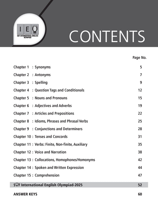 MTG English Class 9 International Olympiad IEO Workbook 2026-27 Edition Latest Exam Pattern