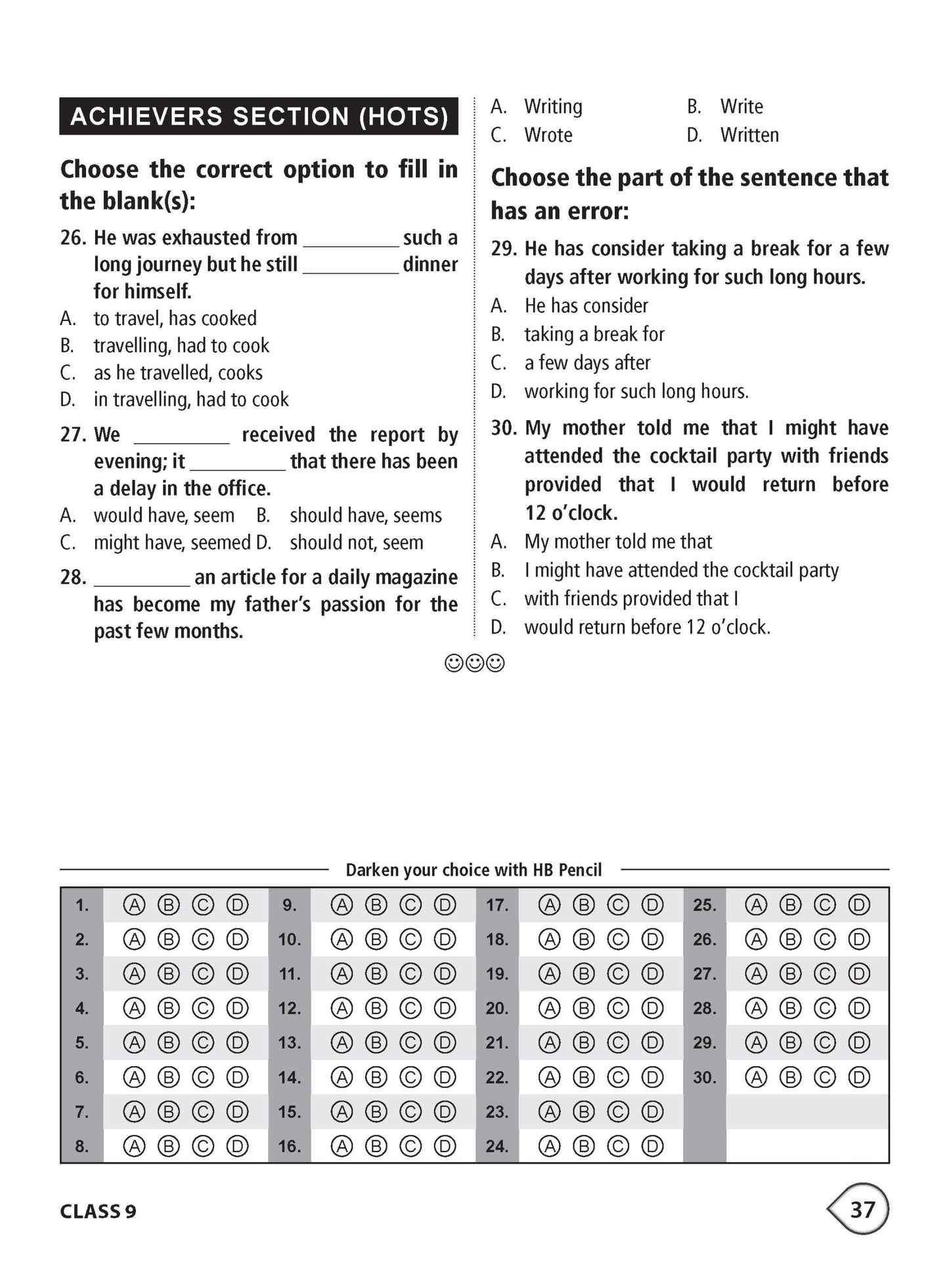 MTG English Class 9 International Olympiad IEO Workbook 2026-27 Edition Latest Exam Pattern