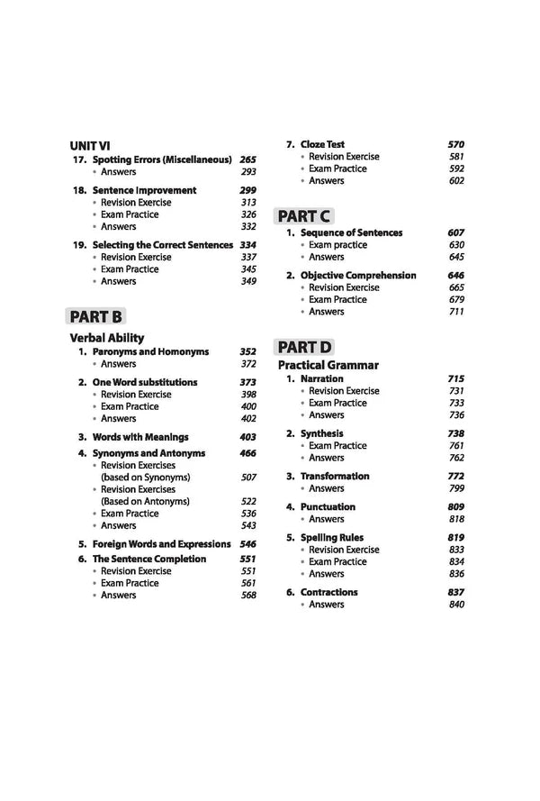Arihant Objective General English Latest Revised Updated Edition By SP Bakshi for CDS NDA SSC Bank HM MCA BEd Entrances and Other Exams With Free Khatu Shyam Sticker