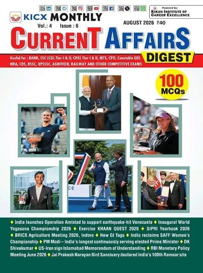 KICX Monthly Current Affairs Digest August 2026 English Medium K 6113