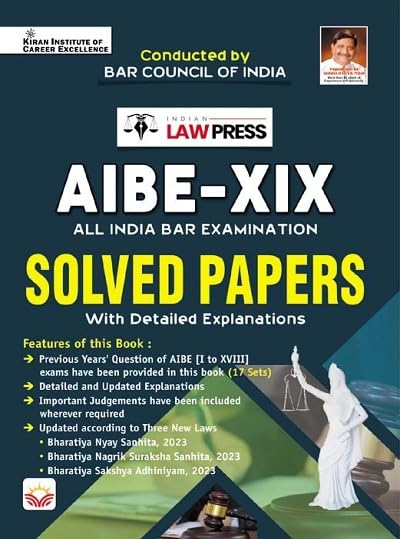 Kiran AIBE XXI All India Bar Examination Solved Papers By Indian Law Press English Medium K 5858