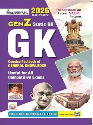 Kiran Gen Z GK Static GK Theory Book NCERT Based English Medium Latest Edition 2026