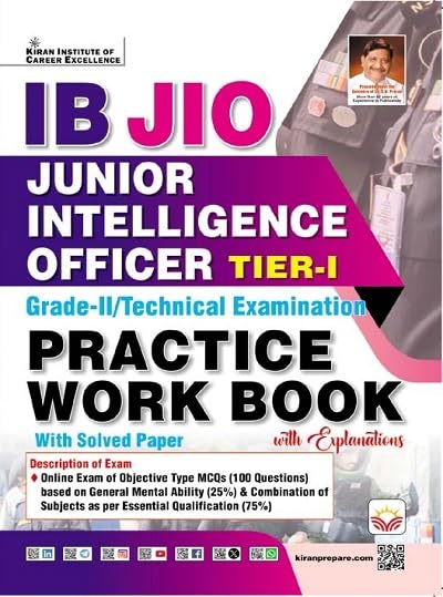 Kiran IB JIO Junior Intelligence Officer Tier-I Grade-II Technical Exam Practice Work Book English Medium