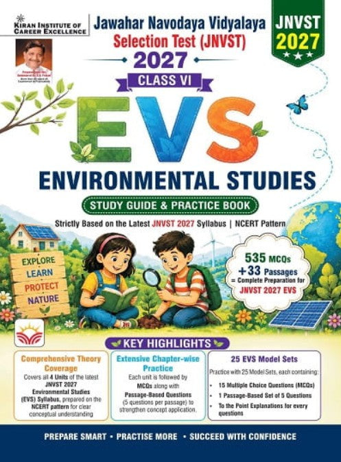 Kiran Jawahar Navodaya Vidyalaya EVS Environmental Studies 2027 Class 6 Study Guide and Practice Work Book English Medium K 6162