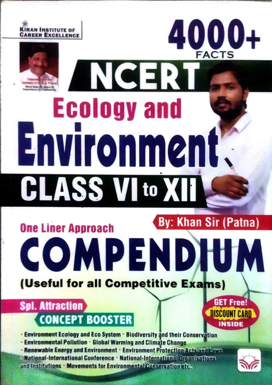 Kiran NCERT Ecology and Environment Class VI to XII One Liner Approach Compendium 4000+ Facts English Medium By Khan Sir