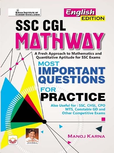 Kiran SSC CGL Mathway Quantitative Aptitude and Mathematics Most Important Questions for Practice English Edition By Manoj Karna