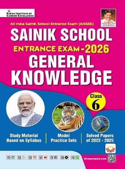 Kiran Sainik School Entrance Exam 2026 General Knowledge Class 6 Based On Syllabus English Medium K 5468
