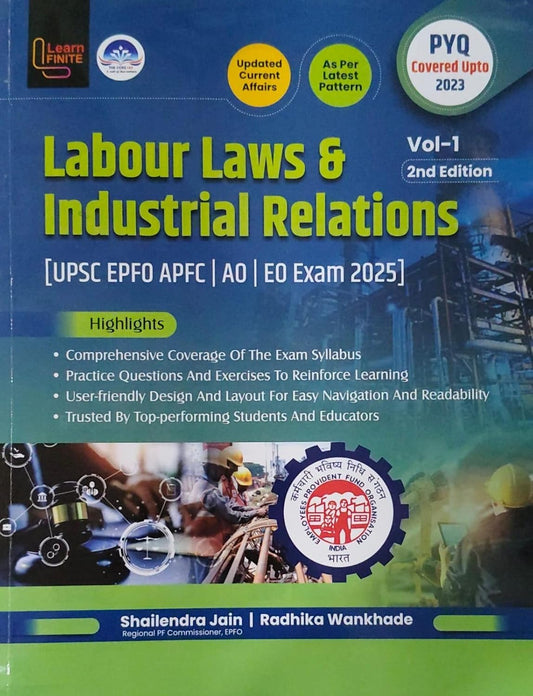Learn Finite Labour Laws and Industrial Relations Volume 1 English Medium 2nd Edition for UPSC EPFO APFC AO EO 2025 Exam
