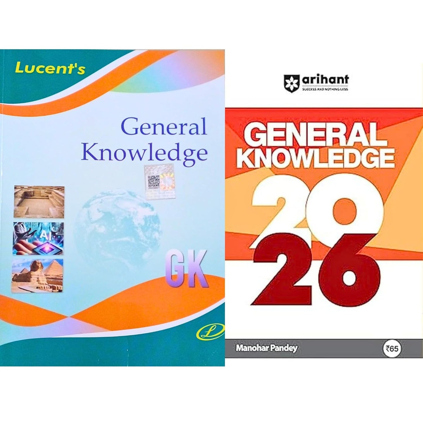 Lucent General Knowledge GK and Arihant General Knowledge 2026 English Medium Combo Set 2 Books