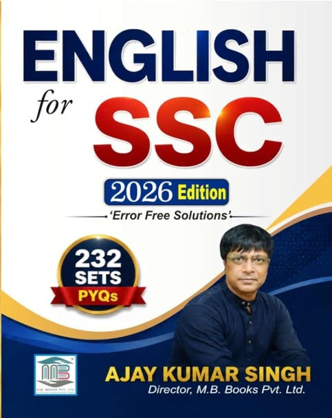 MB Books English for SSC 232 Sets PYQs 2026 Edition Error Free Solutions By Ajay Kumar Singh