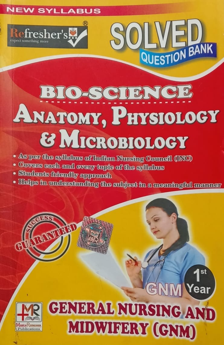 MR Publications GNM 1st Year Bio-Science Anatomy Physiology and Microbiology Solved Question Bank English Medium By Mamatha G 