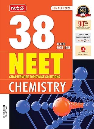 MTG 38 Years NEET Chemistry Previous Year Solved Question Papers PYQs Chapterwise Topicwise Solutions In English Medium For 2026 Exam