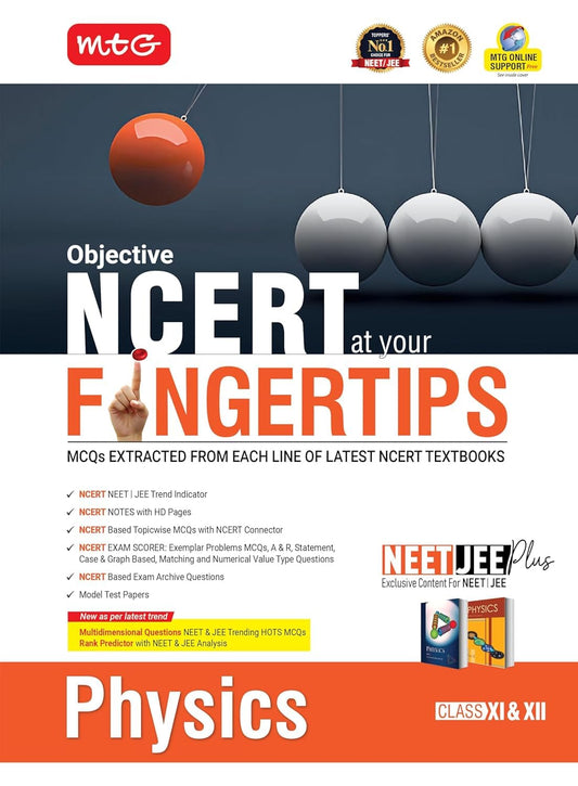 MTG Objective NCERT at your FINGERTIPS Physics for Class 11 and 12 in English Medium Based on NCERT Latest Pattern 2026 Exam
