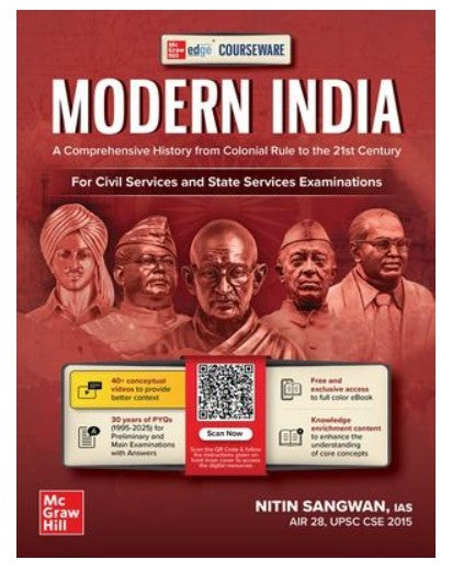 Mc Graw Hill Courseware on Modern India For Civil Services and State Services Examinations 1st Edition By Nitin Sangwan