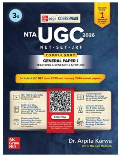 Mc Graw Hill Courseware on NTA UGC NET SET JRF Paper 1 Compulsory Teaching and Research Aptitude 3rd Edition By Arpita Karwa