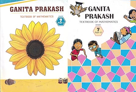 NCERT Class 7 Ganita Prakash Part 1 And 2 Textbook of Mathematics Set of 2 Books Latest Edition New Pattern With Free Khatu Shyam Sticker