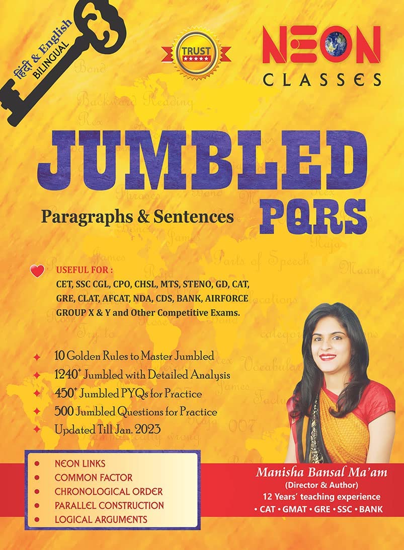 Neon Classes Jumbled PQRS Paragraphs and Sentences Book Hindi and English Medium By Manisha Bansal
