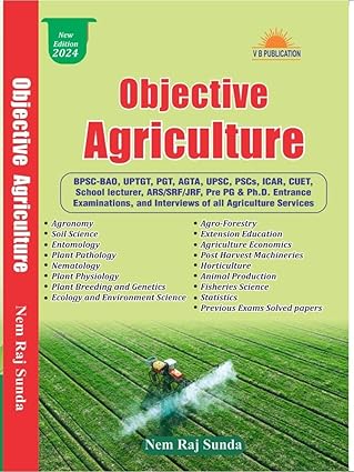 Objective Agriculture By Nem Raj Sunda New Edition 2024 English Medium