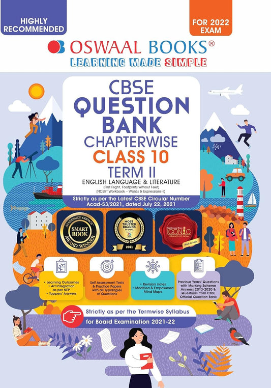 Oswaal CBSE Question Bank Chapterwise For Term 2 Class 10 English Language and Literature For 2022 Exam