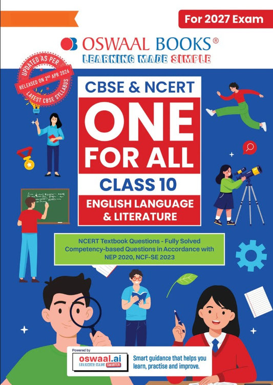 Oswaal CBSE and NCERT One for All Class 10 English Language and Literature Based on Latest Syllabus April 2026 NCERT and Competency Based Questions For 2027 Exam With Oswaal AI