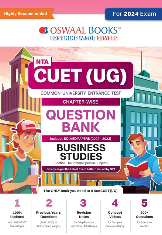 Oswaal NTA CUET UG 2024 Business studies Question Bank Chapter wise With Solved Papers