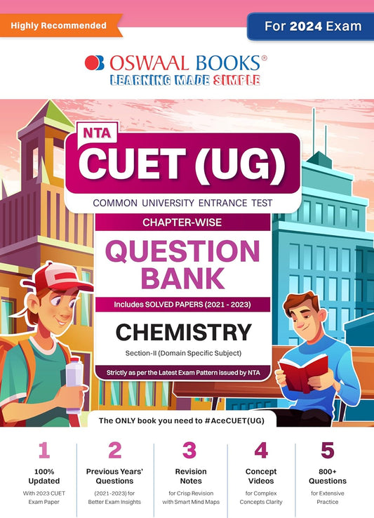 Oswaal NTA CUET UG 2024 Chemistry Question Bank Chapter wise With Solved Papers