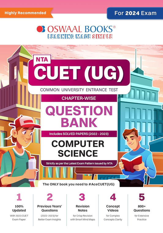 Oswaal NTA CUET UG 2024 Computer Science Question Bank Chapter wise With Solved Papers

