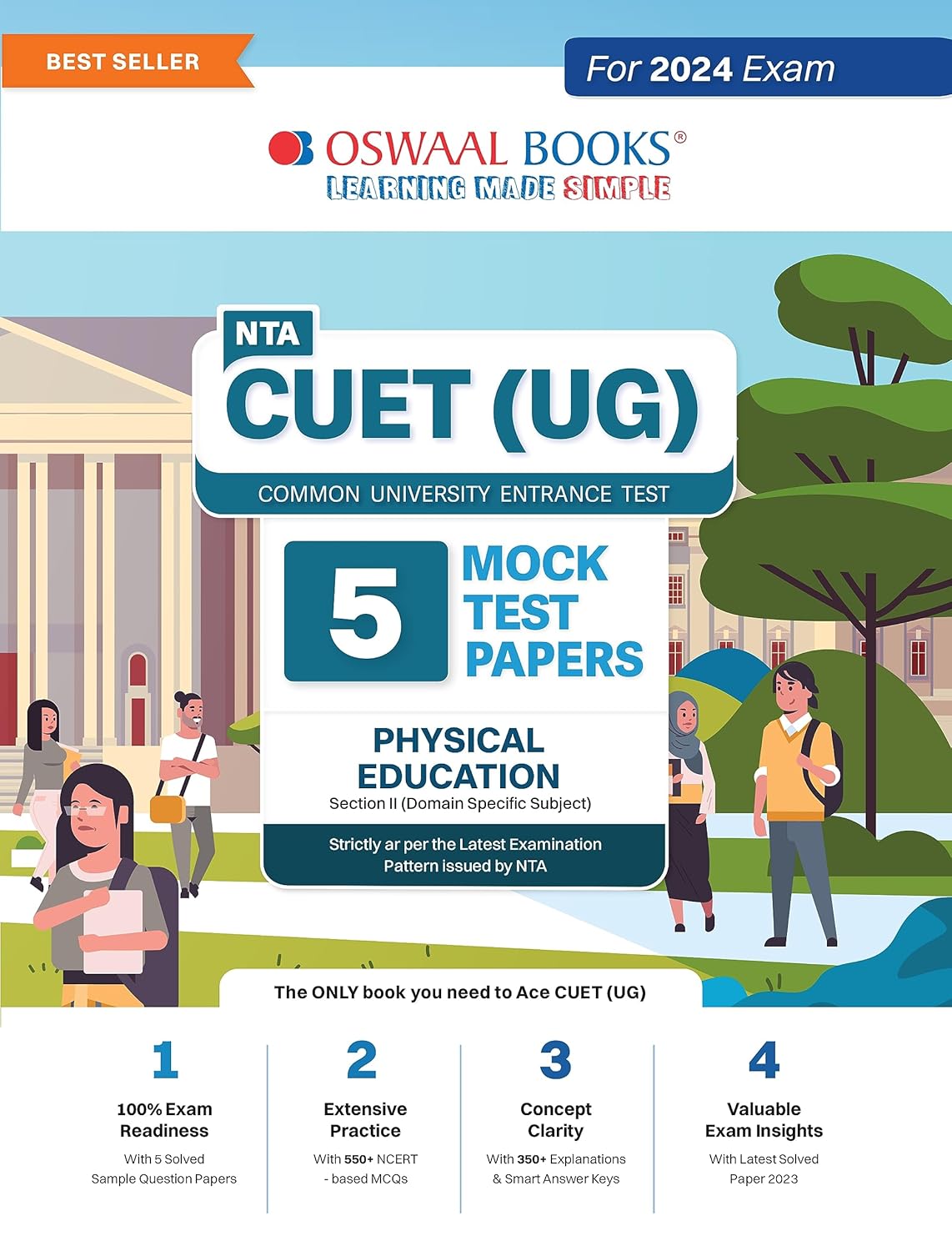 Oswaal NTA CUET UG 2024 Exam Physical Education 5 Practice Sets Sectio ...