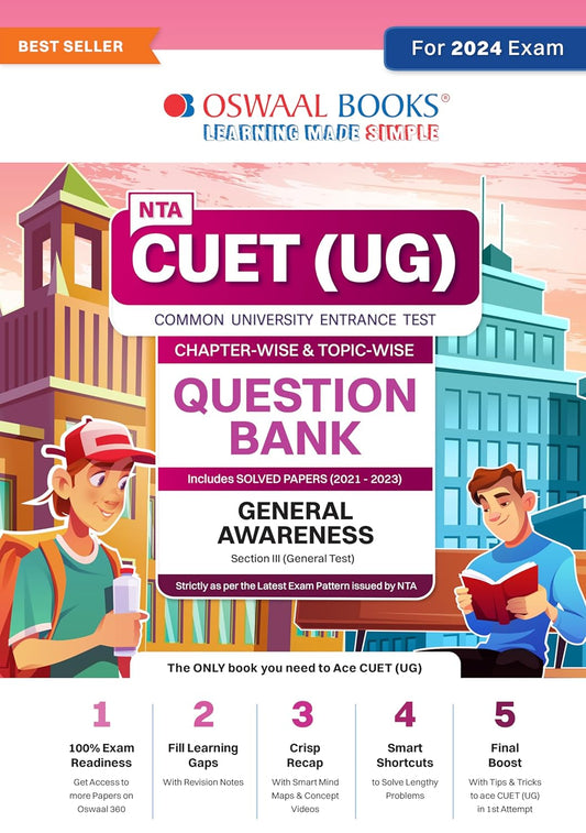 Oswaal NTA CUET UG 2024 General Awareness Question Bank Chapter wise With Solved Papers
