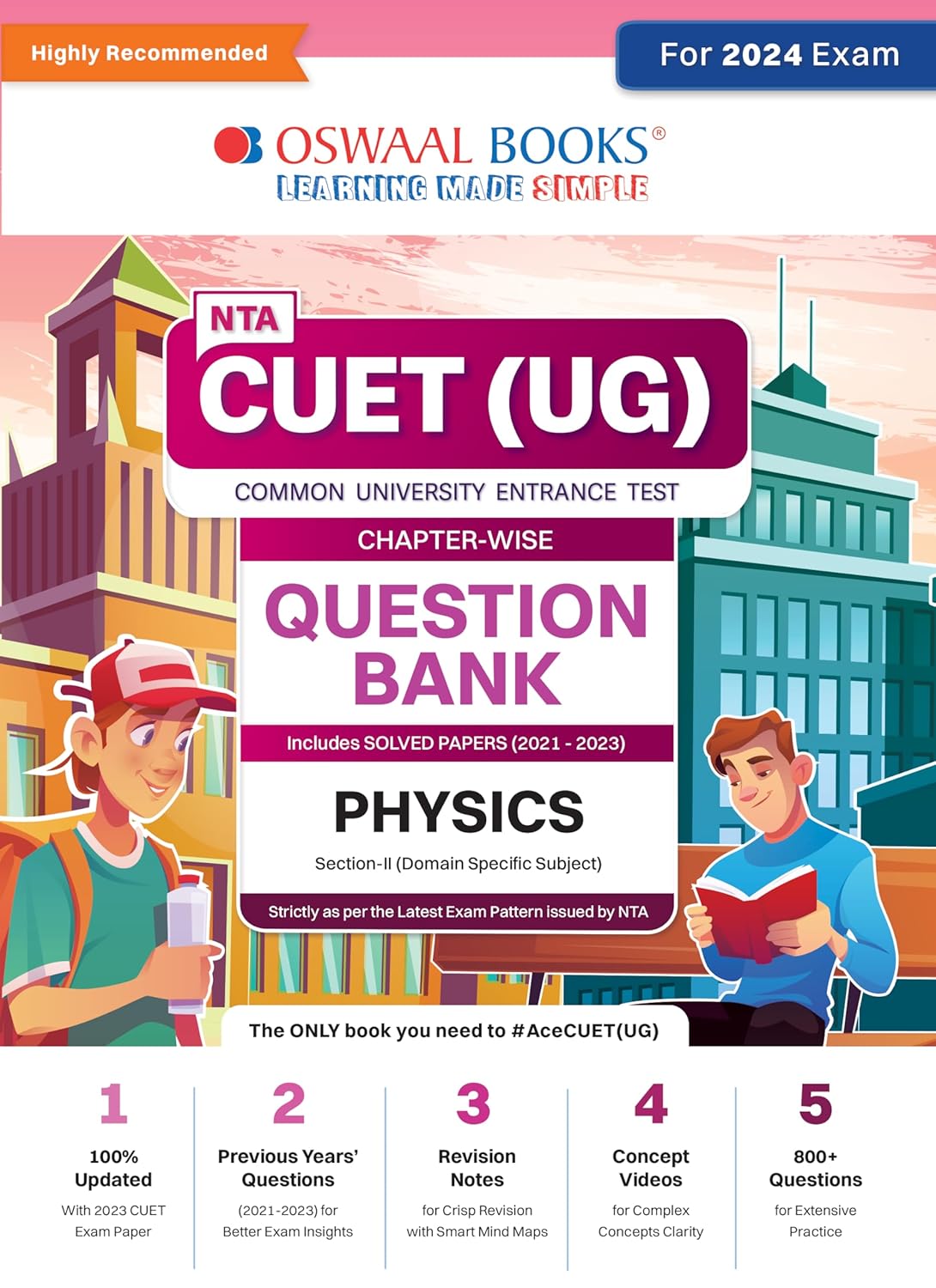 Oswaal NTA CUET UG 2024 Physics Question Bank Chapter wise With Solved Papers
