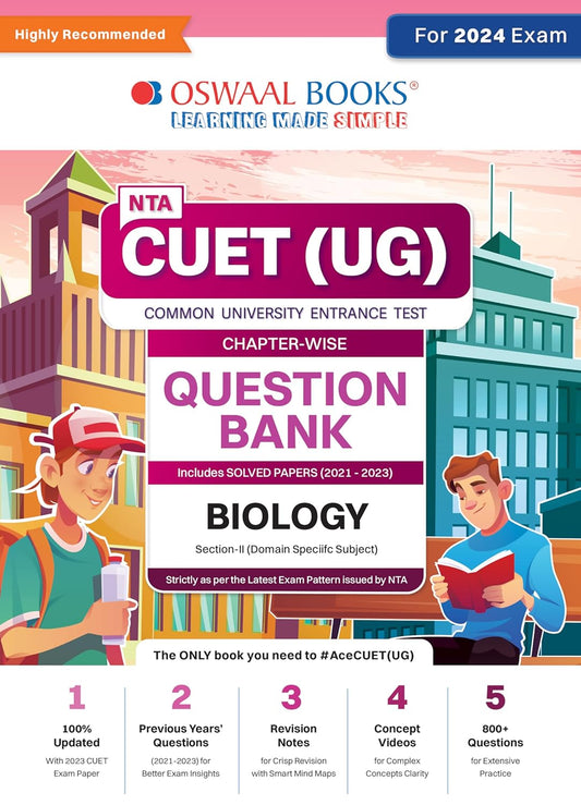 Oswaal NTA CUET UG Biology Question Bank Chapter-wise and Topic-wise Section II Domain Specific Subject For 2024 Exam