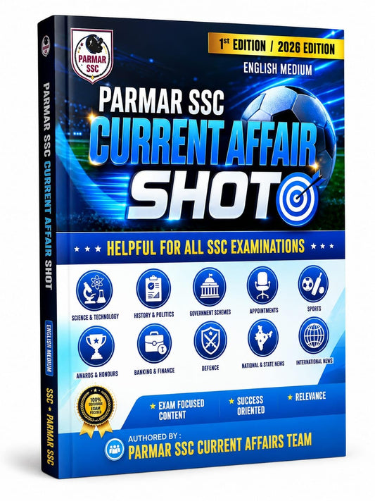 Parmar SSC Current Affair Shot 2026 1st Edition English Medium Updated Exam Oriented Guide by Parmar SSC Team for CGL CHSL MTS CPO Railway and Defence Exams
