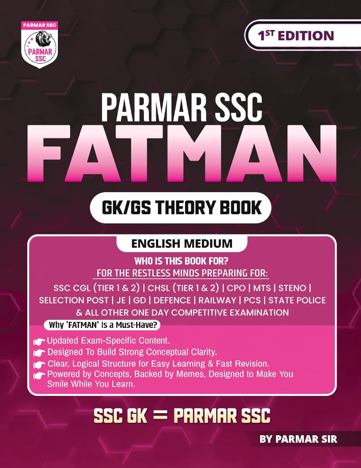 Parmar SSC Fatman GK GS Theory Book English Medium 1st Edition 2025