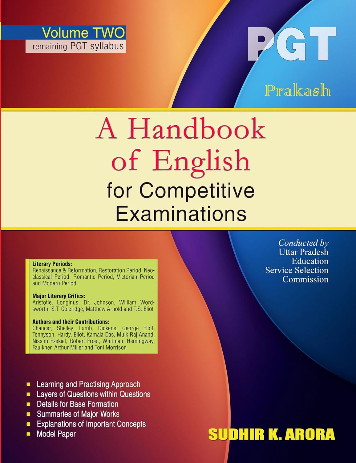 Prakash PGT A Handbook of English for Competitive Examinations Volume-2 By Sudhir K Arora